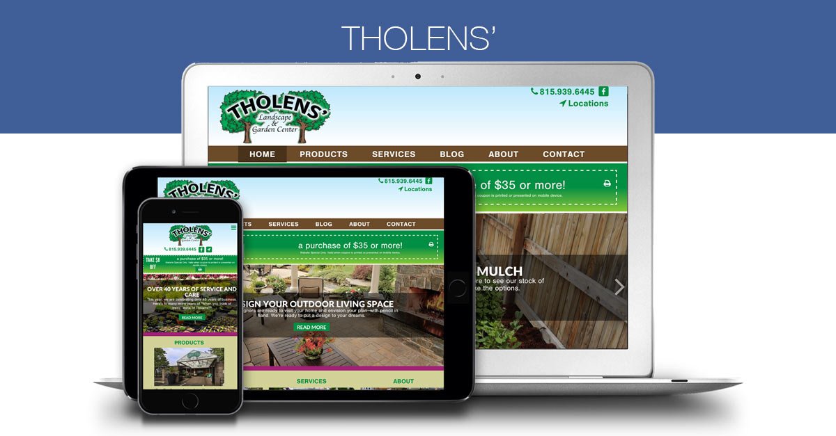 Check out Tholens' Garden Center's new website: snip.ly/4wtzx