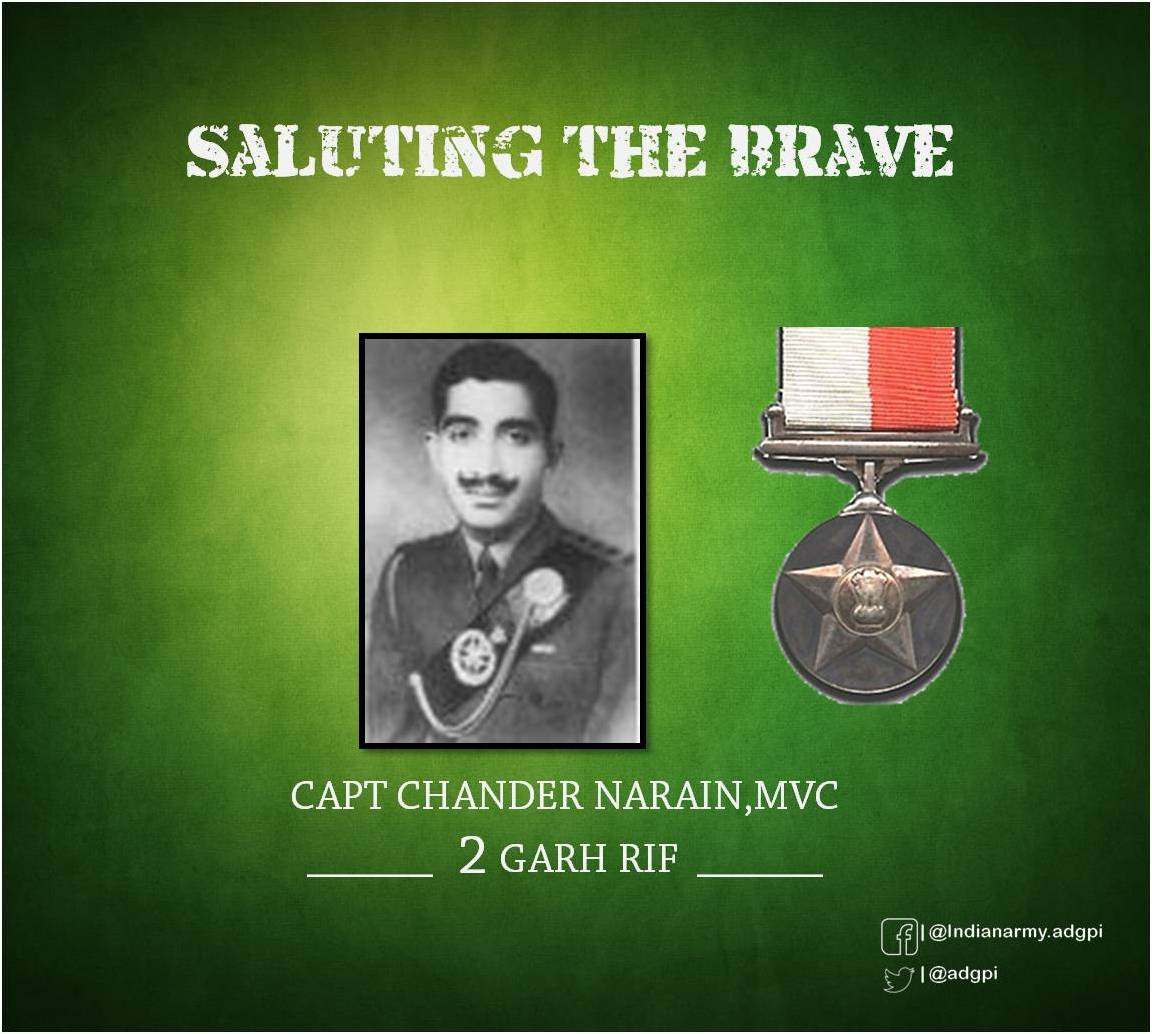 Capt CN Singh attacked with handful of men, despite fatal injury evicted enemy. Displayed courage, awarded Mahavir Chakra  #ThisDayThatYear