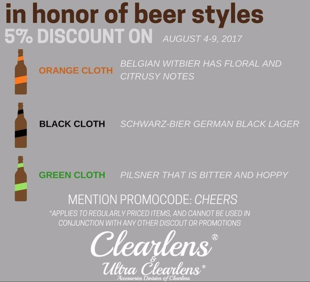 clearlenscloth's tweet photo. 🍻 Cheers! Happy International Beer Day! -
#InternationalBeerDay #Beer #BeerDay
-
#StayClear
-
-
#Sunglasses #Optometrist
#EyeCare #Optometr… https://t.co/vD6Rzm7fMq