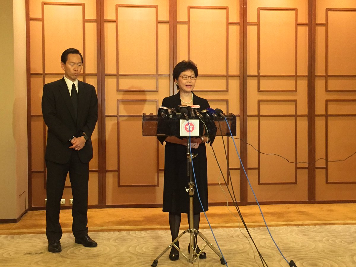wkankanit's tweet photo. #carrielam chief of #hongkong #SAR at presser in #Bangkok #Thailand https://t.co/OLoSZpm3zZ