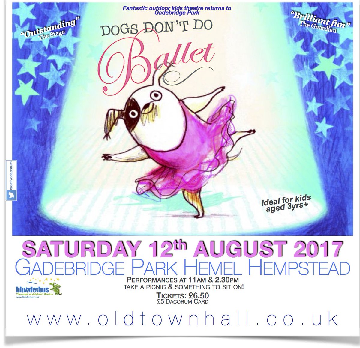 CreativeDacorum's tweet photo. #Dacorum Still time to book this cracking kids show to be staged in Gadebridge Park #HemelHempstead August 12. https://t.co/mOLJ5xdfmE . https://t.co/tmCaFg8Eyb