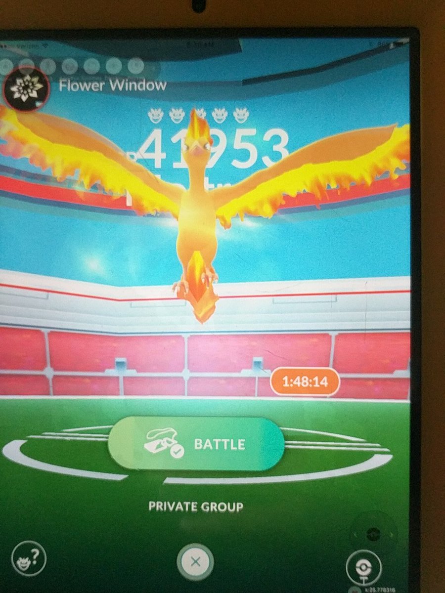 Tai_2002's tweet image. Moltres raid @ 25.778316,-80.132718