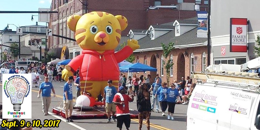 funfesthazleton's tweet image. Get ready for more high-flying balloons in this year's Funfest Parade. Thanks to sponsor Service Electric.