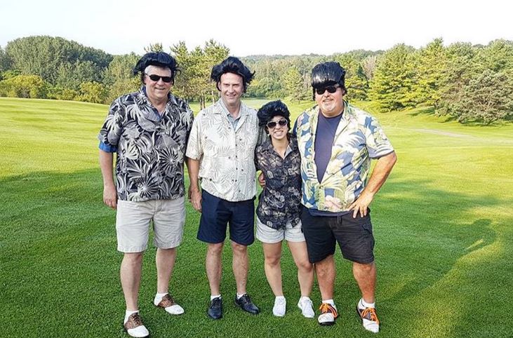 SpringwallSleep's tweet photo. Team #Springwall aka "hole lot of love" participating in the "Annual Howcroft Charity Event"! Long live the #Elvis! #BuiltForSleepSince1949 https://t.co/Ckv3phRdcn