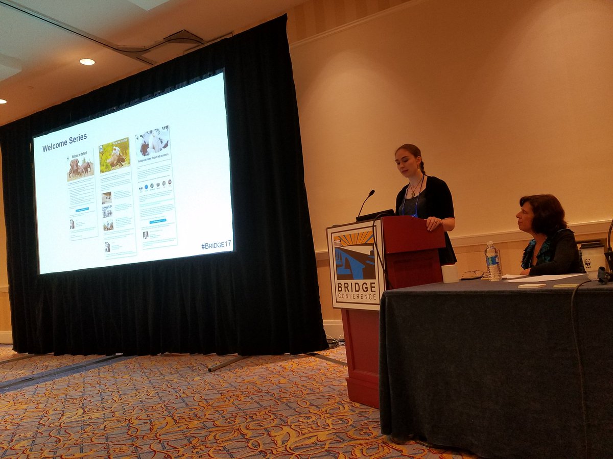 SageWorksForYou's tweet photo. @World_Wildlife's @jayrayfray says her organization doesn't ask for a gift in its welcome series... @BridgeConf #Bridge17 https://t.co/xM5N75kPcz