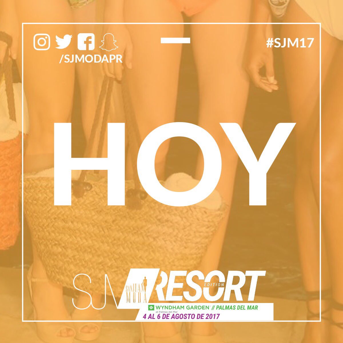 ¡Llego el día! Hoy le damos comienzo a San Juan Moda Resort Edition, En el hotel <a href="/WyndhamPalmas/">Wyndham Palmas Beach and Golf Resort</a>   ¡Te esperamos! #ResortEdition17 #SJM17