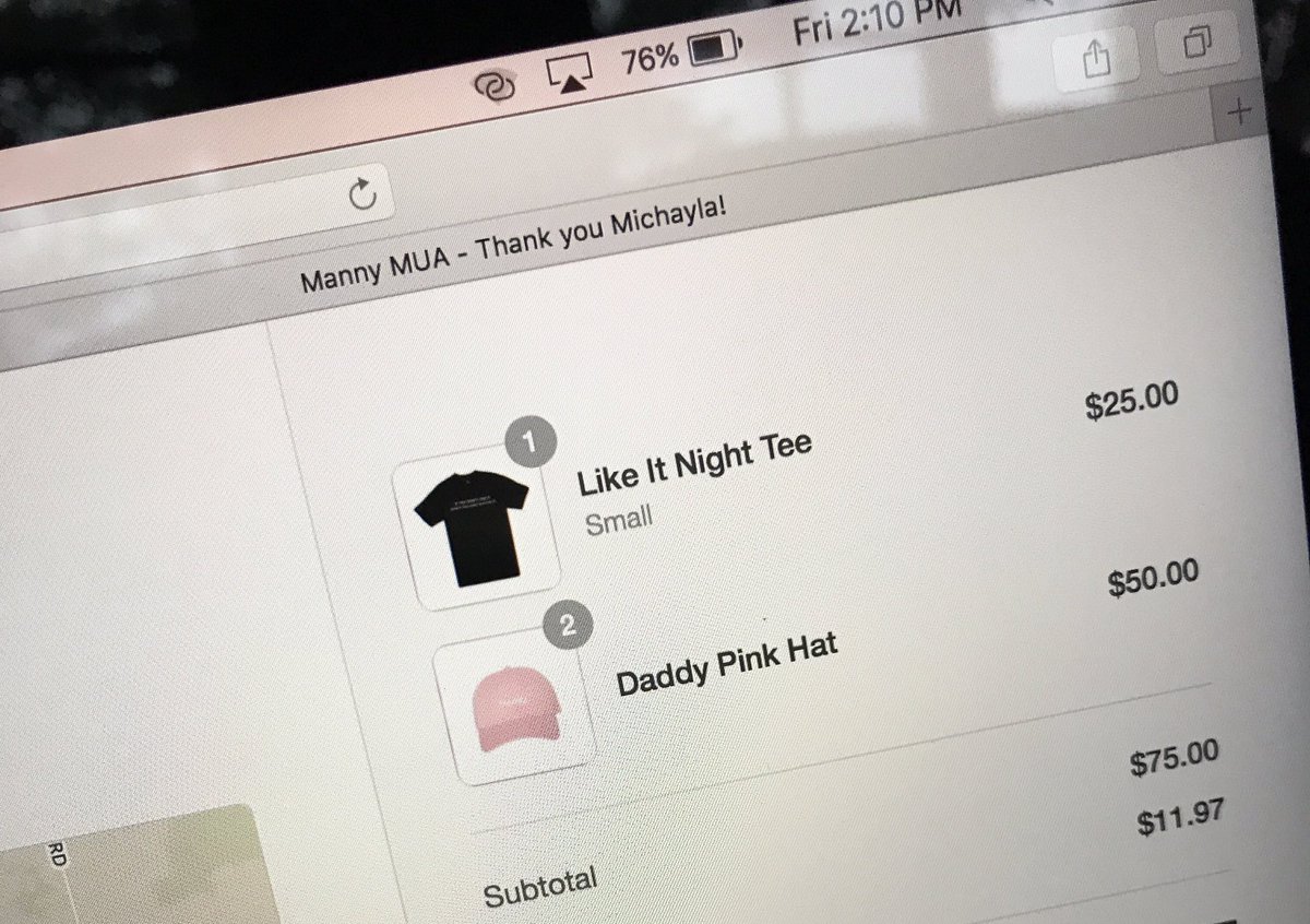 MichSayWHAT's tweet image. So happy I could cry! 💕😭 #MannyMerch @MannyMua733