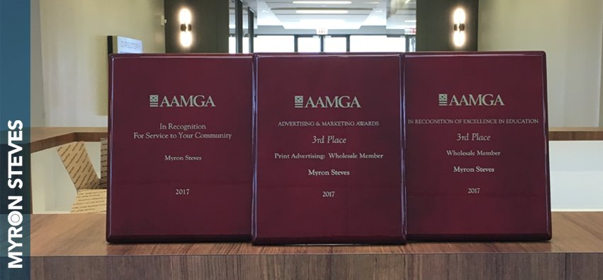 MyronSteves's tweet photo. We received our AAMGA Awards, ready to display in the office! #Education #Outreach #PrintAds #AAMGA2017 #communityservice #award https://t.co/qoVF3qYHKH