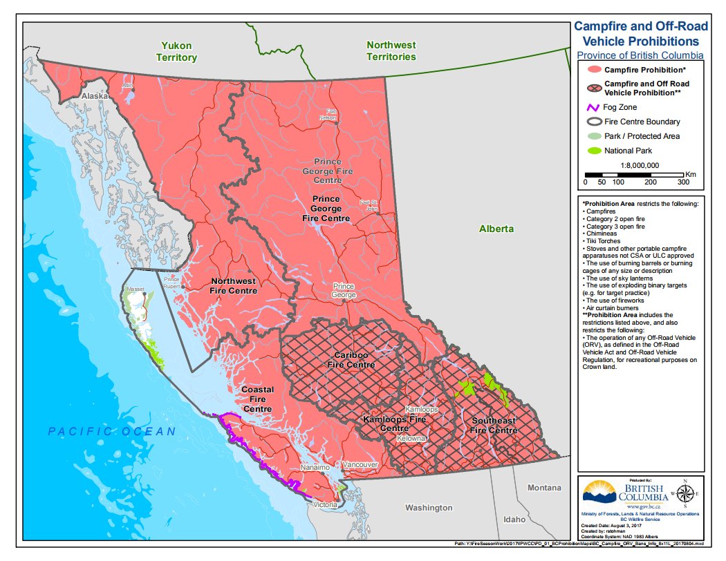 British Columbia Crown Land Map - 2024 Winter Weather Predictions