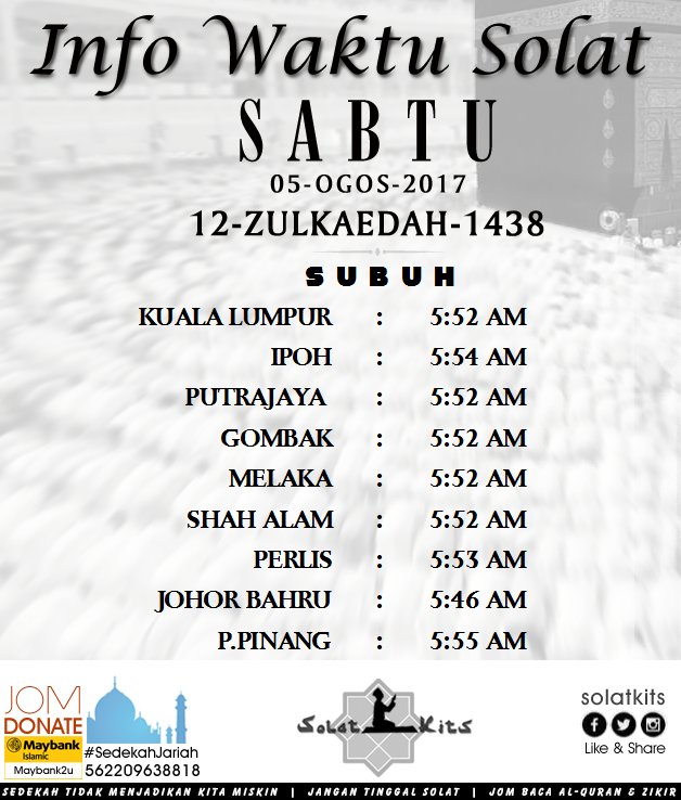 waktu subuh shah alam 2017