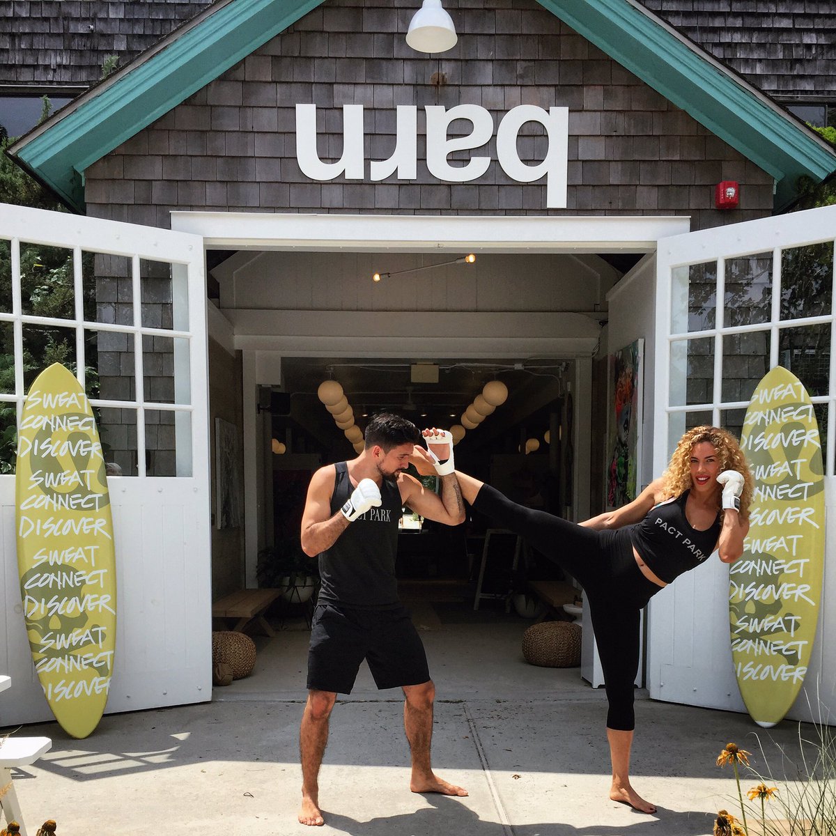 LaylaLuciano's tweet photo. Come kick it (and punch it) with us @PACTPARK #belowthebarn 🥊Sign up for a complimentary class: https://t.co/7KLaOEgc7N https://t.co/WrOHFaxv5p