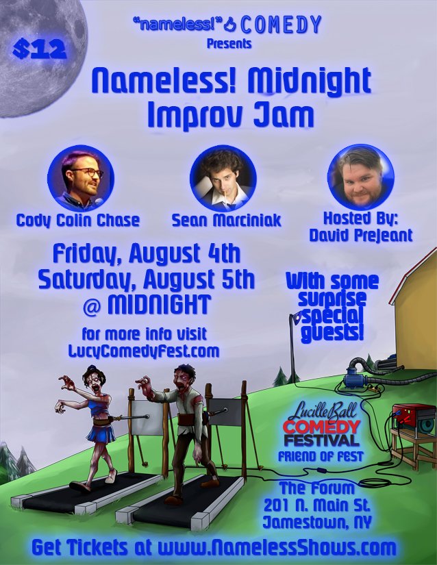 RadioNameless's tweet photo. The super wild crazy fun improv show during the Lucille Ball Comedy Festival. More Info https://t.co/hdCGSKHIjn #jamestownNY #lucycomedyfest https://t.co/cw6xsJqTzR