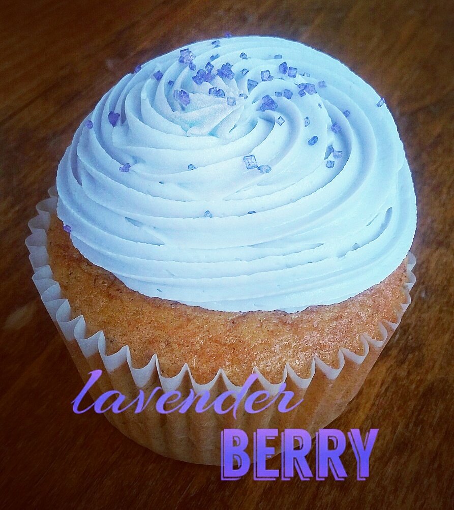 Our newest, coolest summer flavour #lavender #wildberry #cupcakes