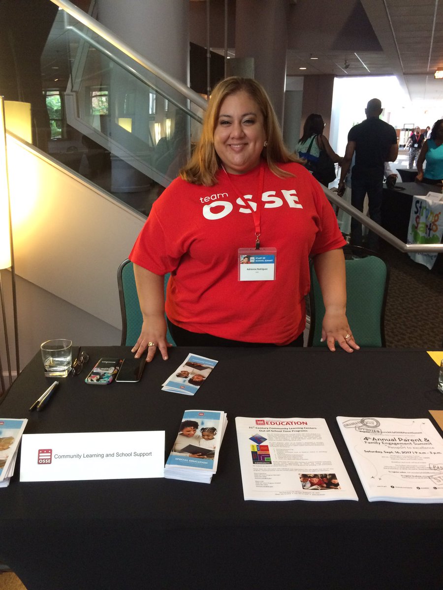OSSEDC's tweet photo. OSSE's Adrienne Rodriguez is here to support LEAs on community learning and school support #startofschool https://t.co/MRyeDWlAak