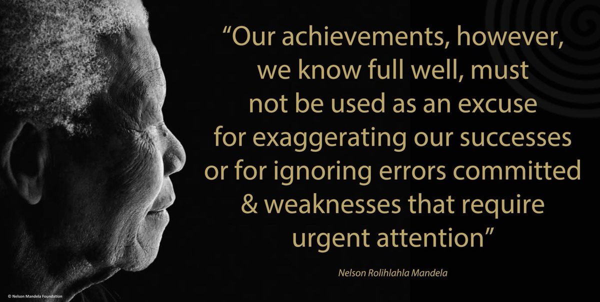 "Our achievements, however, we know full well, must not be used as an excuse for exaggerating our successes or for ignoring errors....."
