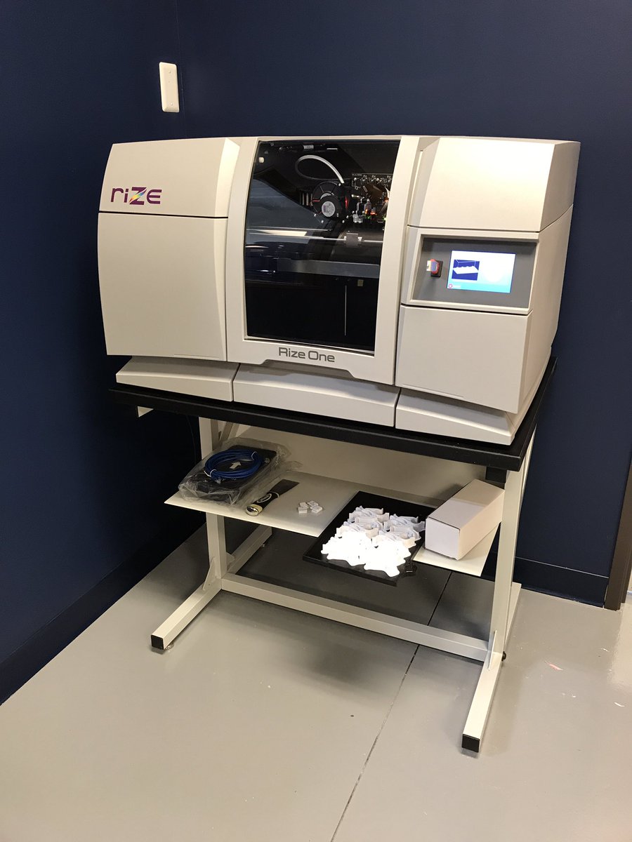RealizeInc's tweet image. Rize and shine!  Say hello to the newest member of our #3dprinter family!  We are looking forward to building @rize3d parts for you soon!