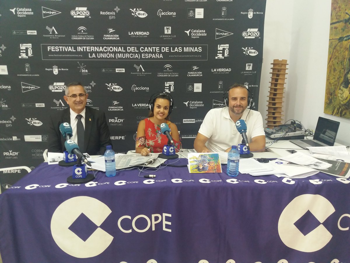 Con la <a href="/cope_murcia/">COPE Murcia</a> hemos pasado una mañana entretenida.
<a href="/lopezmilanPedro/">Pedro López Milán</a> 
#CanteMinas2017