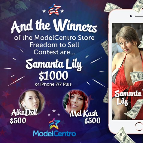 modelcentro's tweet photo. Congrats to the winners of the #ModelCentroStore Freedom to Sell Contest!
@Sexy_Lovely_Sam @MelodyKush @AsianDreamX
https://t.co/Tt2xn0yADt https://t.co/JGsJFOSJoY