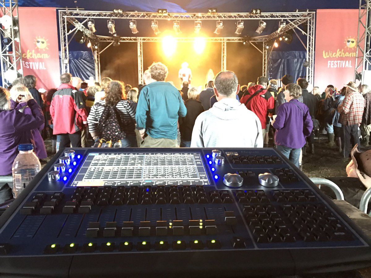 Emphasis_Events's tweet photo. We are currently using our brand new @ChamSysLtd MQ80 at @festivalwickham Stage 2! Contact us for hire prices and availability! #eventprofs https://t.co/1VGkeyiBmP