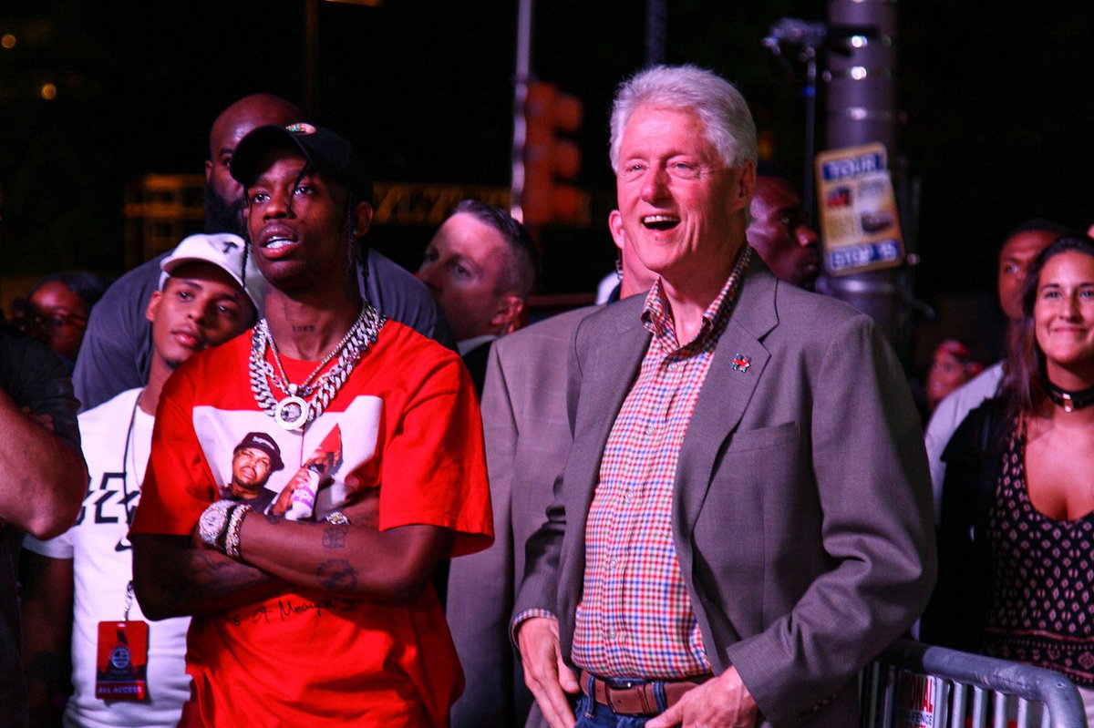RareHipHopFacts's tweet photo. Travis Scott and Bill Clinton is the most unexpected friendship of all time https://t.co/NydBpCvYlW