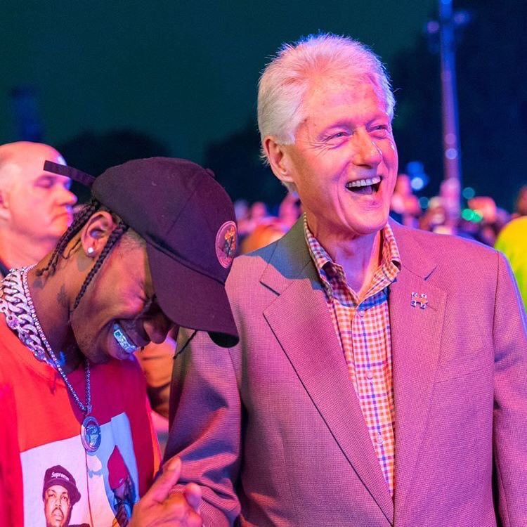 RareHipHopFacts's tweet photo. Travis Scott and Bill Clinton is the most unexpected friendship of all time https://t.co/NydBpCvYlW
