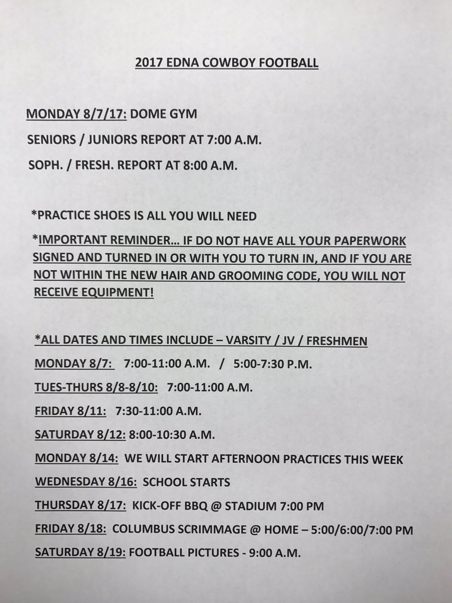 2017 Cowboy Football Season starts Monday 8/7/17! 🏈 Cowboy Family - All In!