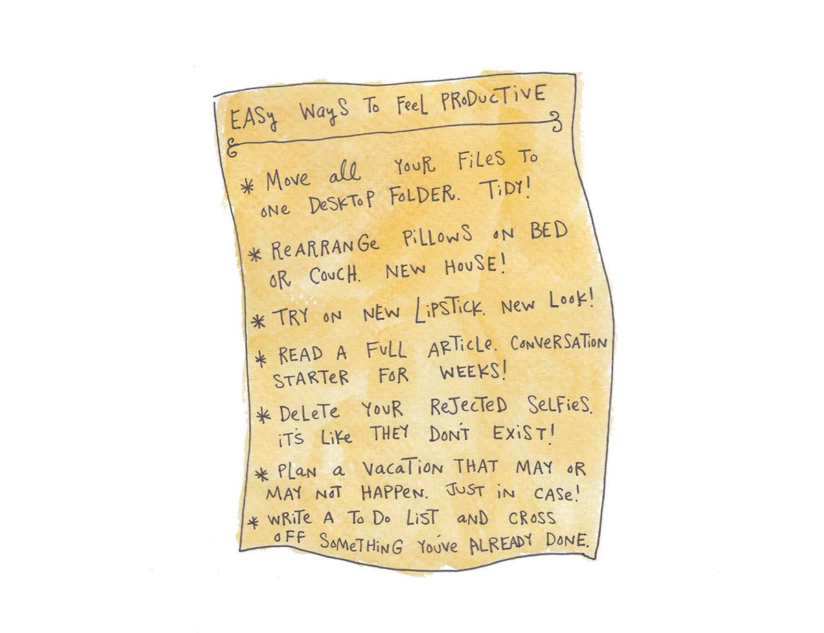 joannagoddard's tweet photo. How to feel productive https://t.co/hkAkrjaRr7 (@bymariandrew) https://t.co/2fFYhvS31P