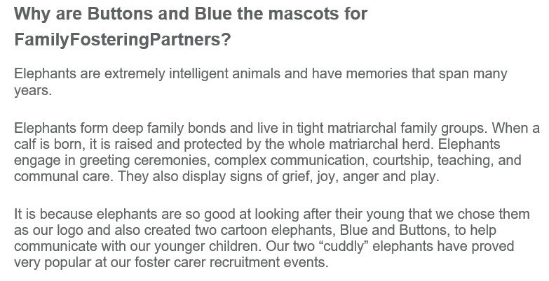 Why are we the mascots of Family Fostering Partners? @FFPFostering #ElephantsAreGreat #Fostering