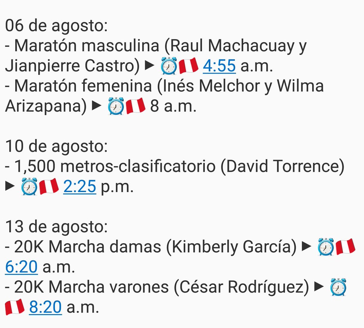 Nataliaddimi's tweet image. El atletismo peruano 🇵🇪 debutará este domingo en el @IAAFWorldChamps que se disputará en Londres. @InesMelchorH @David_Torrence @FEDEPEATLE