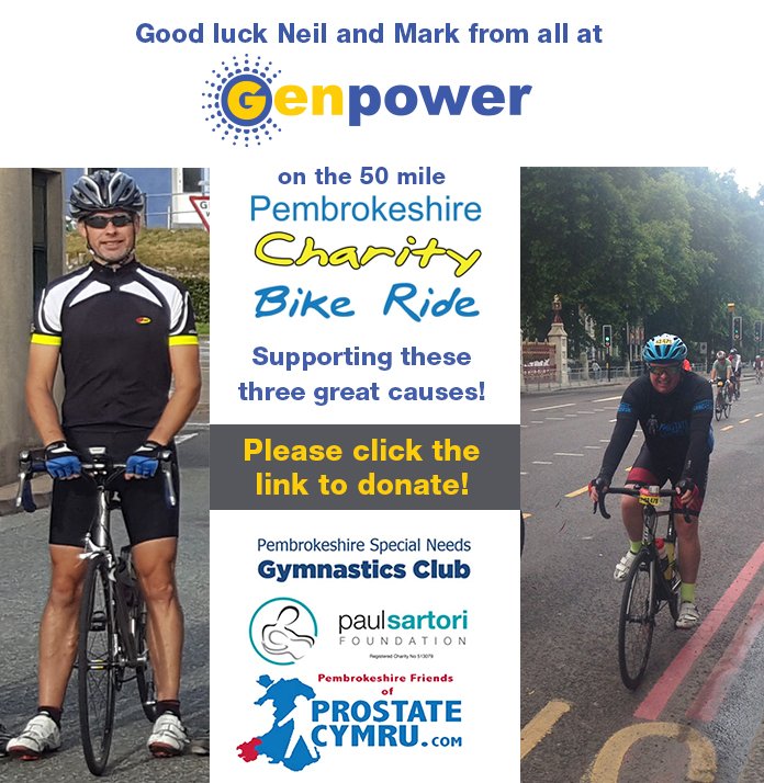 We would like to wish Mark &amp; Neil the best of luck for this Sunday's 50 Mile #Pembs #Charity Bike Ride. eventbrite.co.uk/e/pembrokeshir……