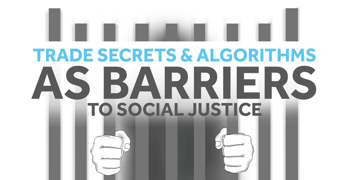 CenDemTech's tweet photo. A MUST READ: (Algorithms protected) x (trade secret law) = exacerbation of disparate impact on POC in the CJ system: https://t.co/9YAFCrngXK https://t.co/eJeVBtimGI