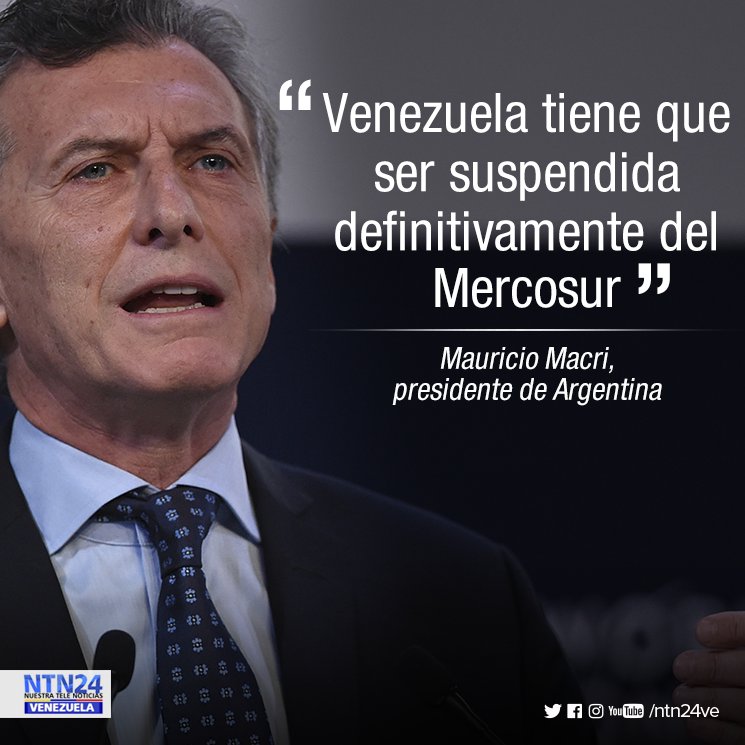 lizardo_jesus's tweet photo. Presidente de Argentina por violaciones de los DDHH "Venezuela tiene q ser suspendida definitivamente del Mercosur" https://t.co/NNNNehZ37L https://t.co/D13ZehgmW2