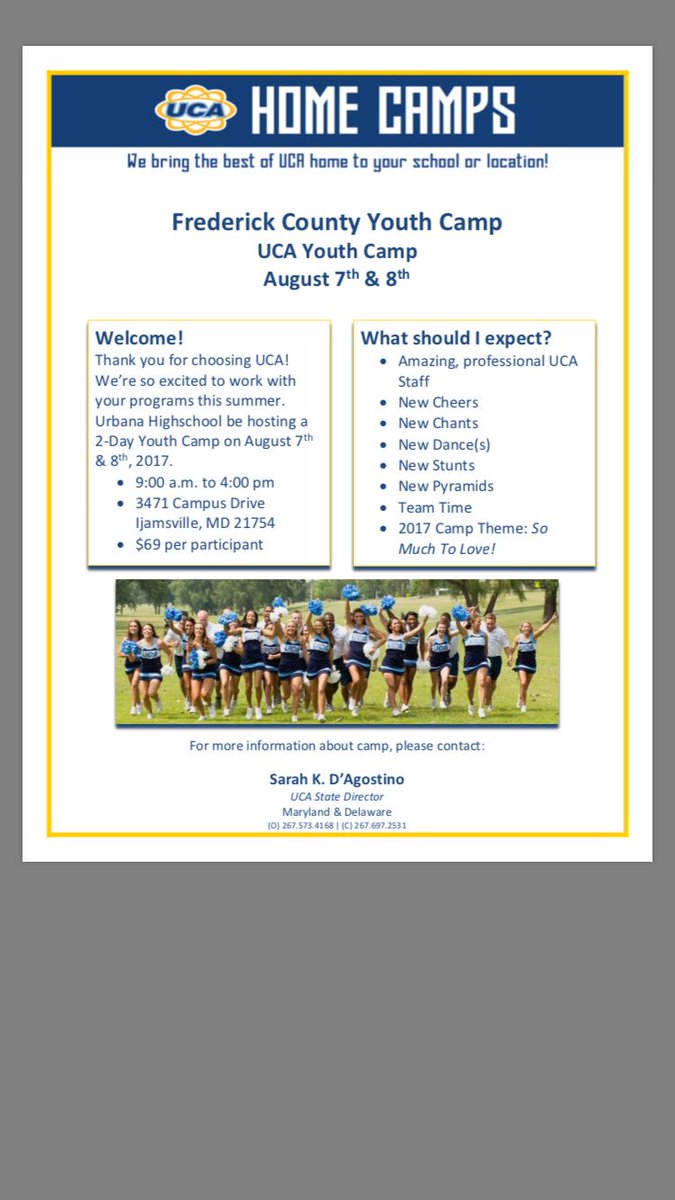 Looking for a great youth cheer camp to get your season started?!? Check this out!