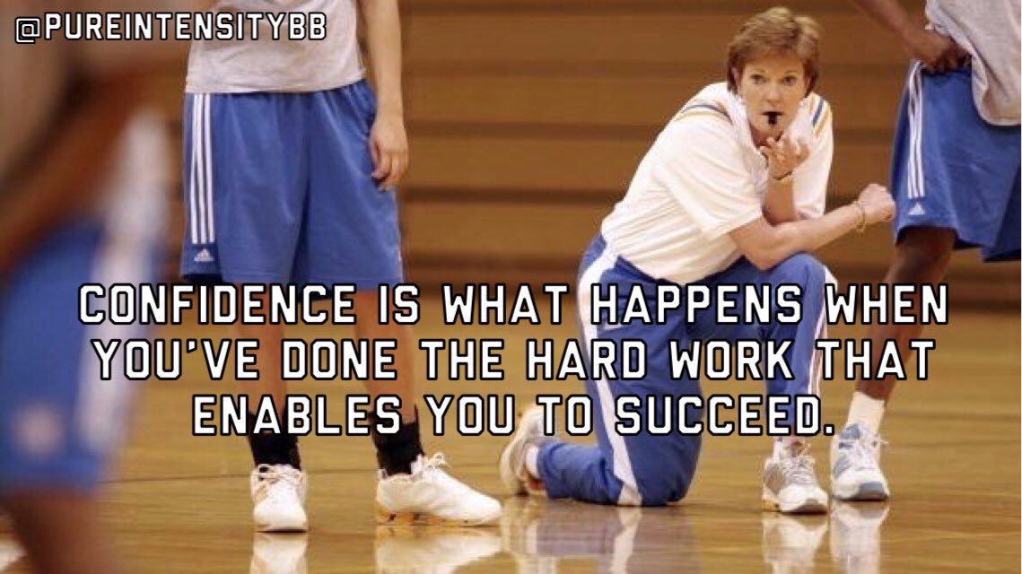 Confidence is what happens when you’ve done the hard work that enables you to succeed - Pat Summitt