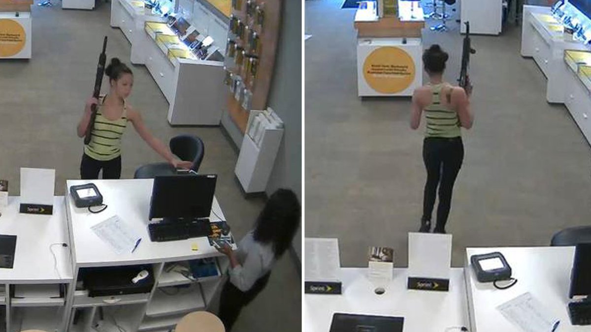 Angry woman robs cellphone store with large military-style gun bit.ly/2ubaKDH https://t.co/jOYzE3n75o