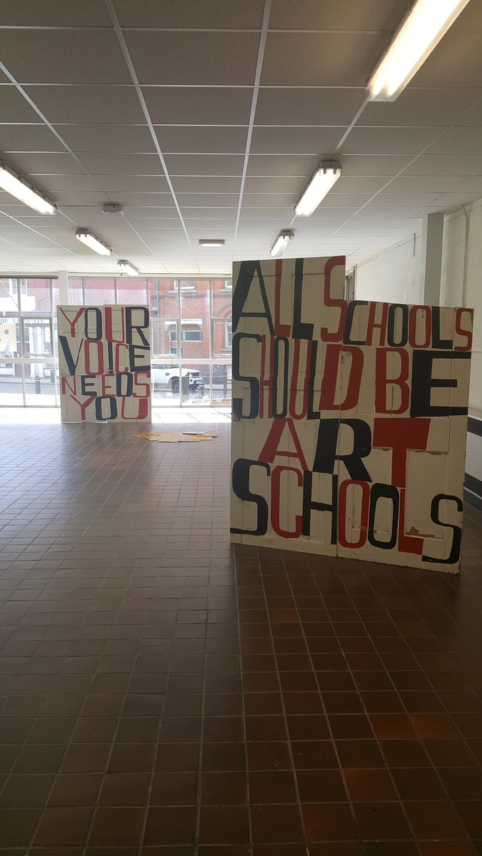 Geo_ScapeLand's tweet photo. Enjoyed today- had a wander down Humber Street and to Hull School of Art and Design to see Bob and Roberta Smith installation #BobandRoberta https://t.co/pDoRRT7wl7