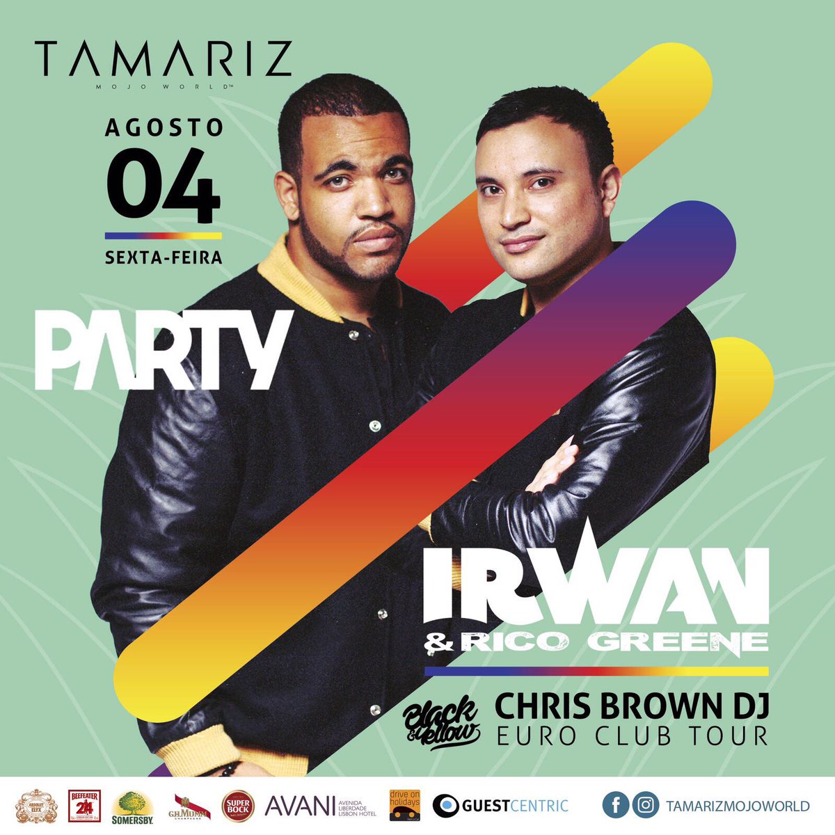DJIrwan's tweet photo. #teamlovely tonight at Tamariz Mojo World in Estoril, come party with us! 🇵🇹
#djirwan #ricogreene #teamlovely #portugal #party https://t.co/rS4DwOjmnu