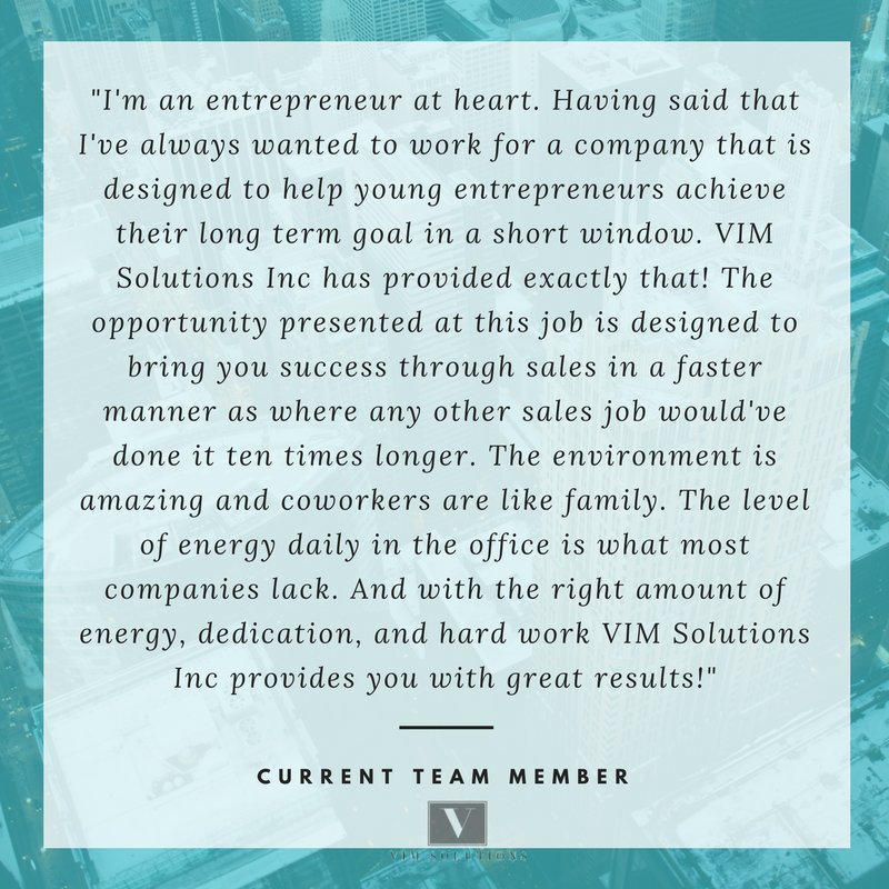 VIMsolutionsinc's tweet image. Here at VIM Solutions Inc, we welcome all entrepreneurs! Thank you for all the #reviews team! 👋