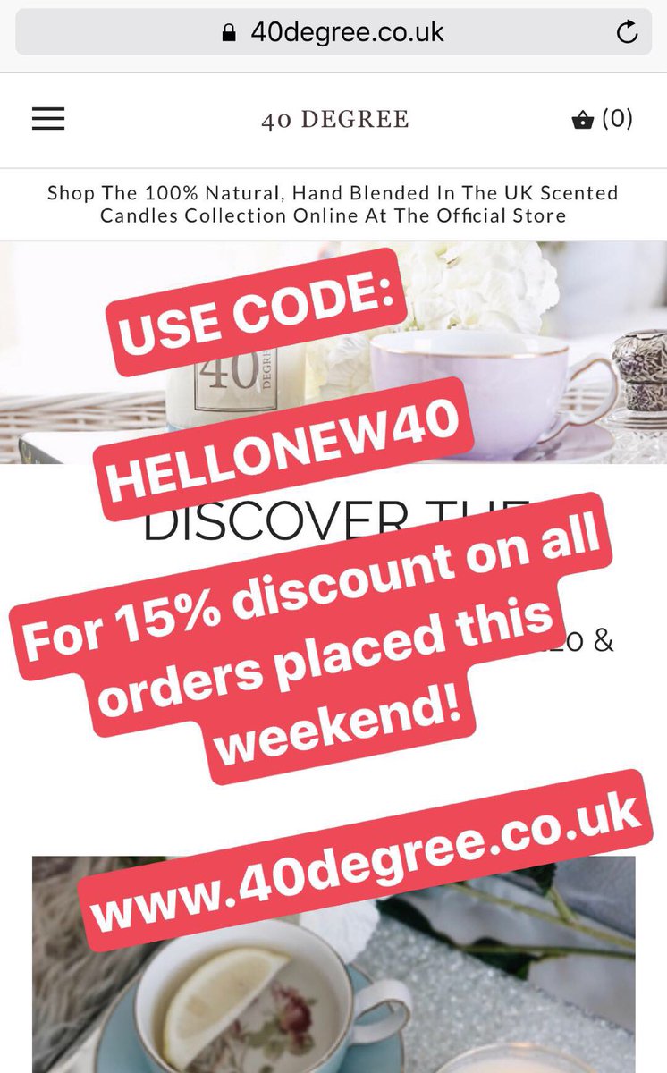 Our new website is live! Enjoy 15% discount HELLONEW40 #40DEGREE