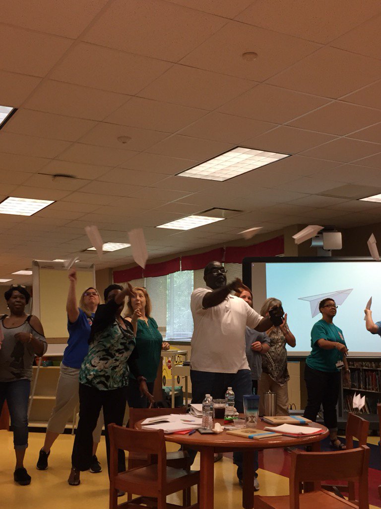 Leader In Me PD today. Mr. Gary took this demonstration seriously! Principles of effective teaching #JefCoEd