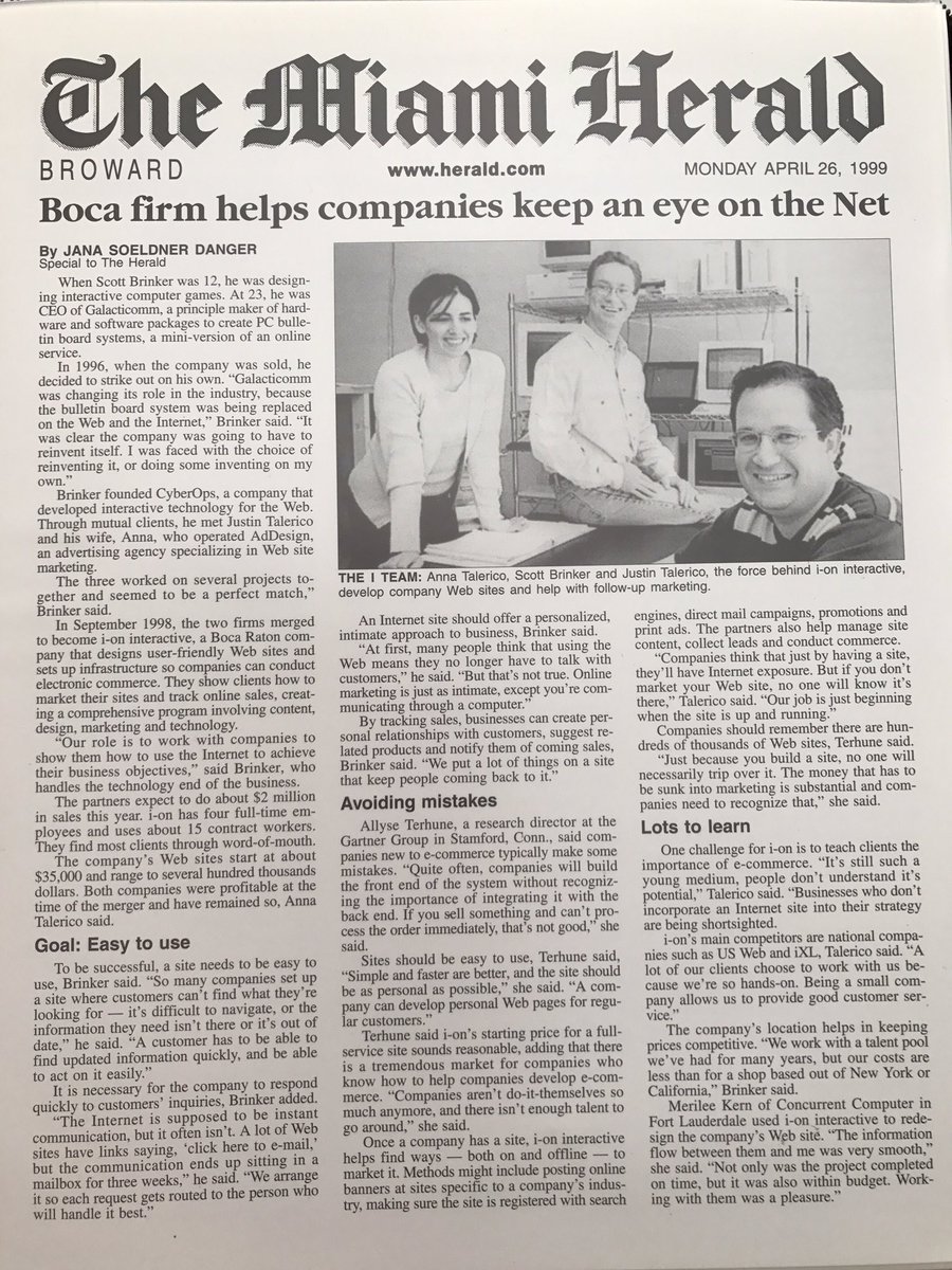 ioninteractive's tweet photo. Today is #ioninteractive's 19th anniversary! Congratulations @chiefmartec @justintalerico & @annatalerico on an amazing accomplishment. https://t.co/LhAhHd5IgO