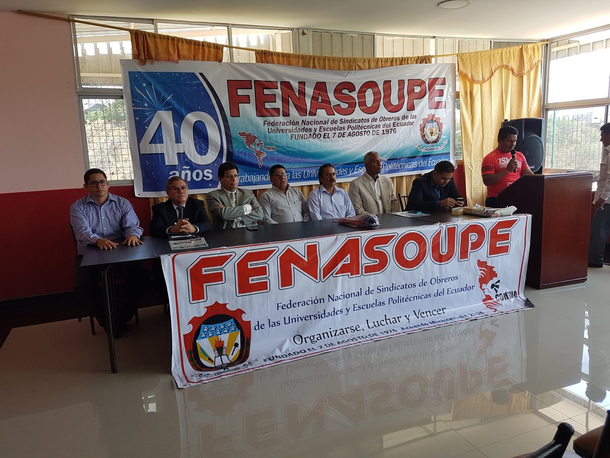 FENASOUPE en su sesión solemne por sus 40 años de fundación...<a href="/UleamEcuador/">Uleam Ecuador</a> <a href="/CONTUA/">CONTUA</a> <a href="/fentup/">FENTUP</a>