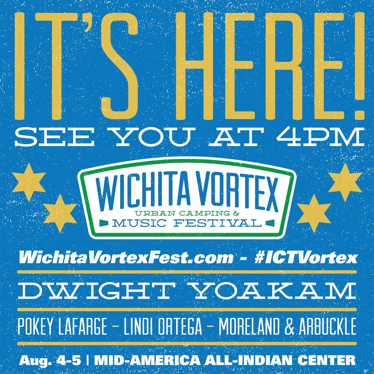 ICTVortex's tweet photo. IT'S HERE! Tickets go off-line at 2pm and then can be purchased at the door at 4pm! https://t.co/79OY1YI0PD #ICTVortex https://t.co/ZjnvfSSnas