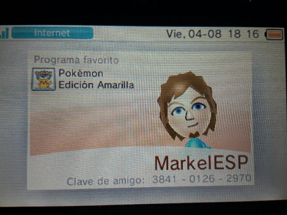 MarkelESP's tweet photo. Esta es mi bonita y sensual targeta de amigo:
Codigo: 3841 0126 2970
Nombre: MarkelESP
P.D: Pasad vuestros Code Friends!
#CodigoDeAmigo #3DS https://t.co/gpyO0BWkSU