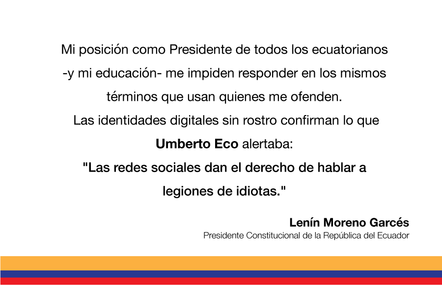 Lenin's tweet photo. La honestidad y la transparencia también deben reflejarse en las redes sociales. https://t.co/fA9eFRAGlz