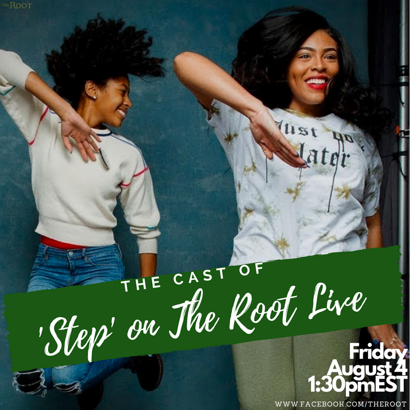 TheRoot's tweet image. Watch #TheRootLive today at 1:30pm EST for a chat with &amp;amp; performance by @stepthemovie's @BlessinGiraldo1 @JustCoriG @Pauladofat #StepIsLife