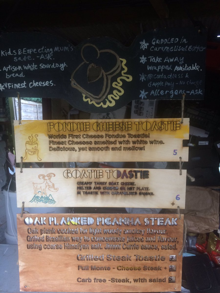New menu. Laser cutter fun, fanx <a href="/TrotecUK/">Trotec Laser UK & Ireland</a> - frikkin awesome! @HornimanFarmers Saturday, <a href="/WN_FEAST/">West Norwood Feast</a> Sunday.