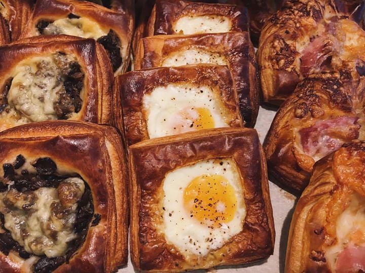 WE ARE BACK! Fresh out of the oven right now: savory danishes, croissants and more! All the bread will be out by 1… ift.tt/1C3JW1c