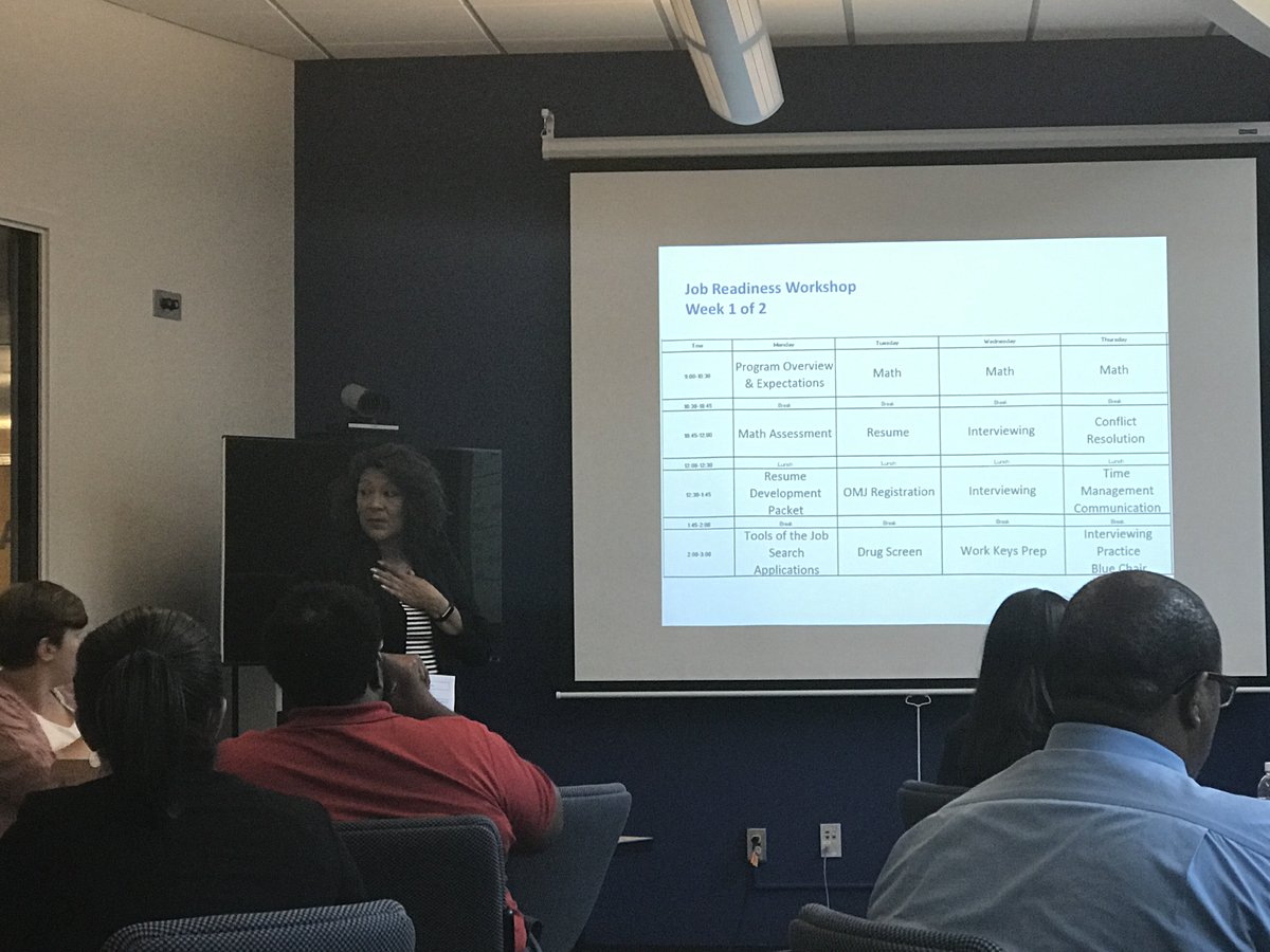 <a href="/TowardsEmploy/">Towards Employment</a> talking #jobreadiness and how to contextualize it by #sector at #LIFT training.