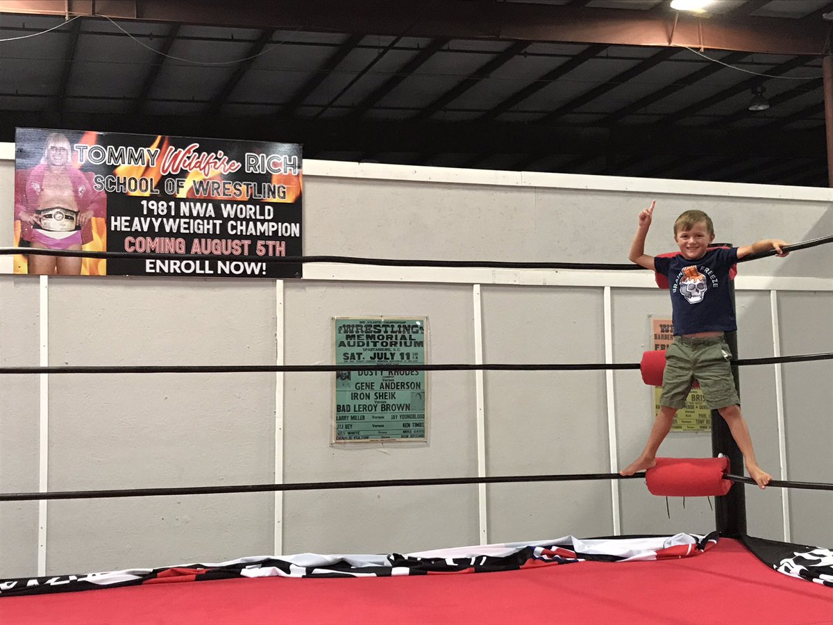 wrestlerweekly's tweet image. My son Myles in the ring at 6 years old! Future World Champ! Tommy Wildfire Rich School of Wrestling! @twildfirerich @DavidBr25439805